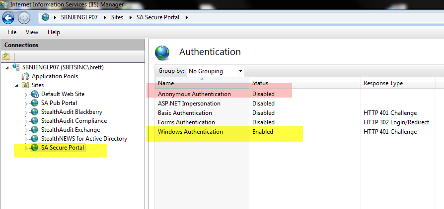IIS Authentication Secure