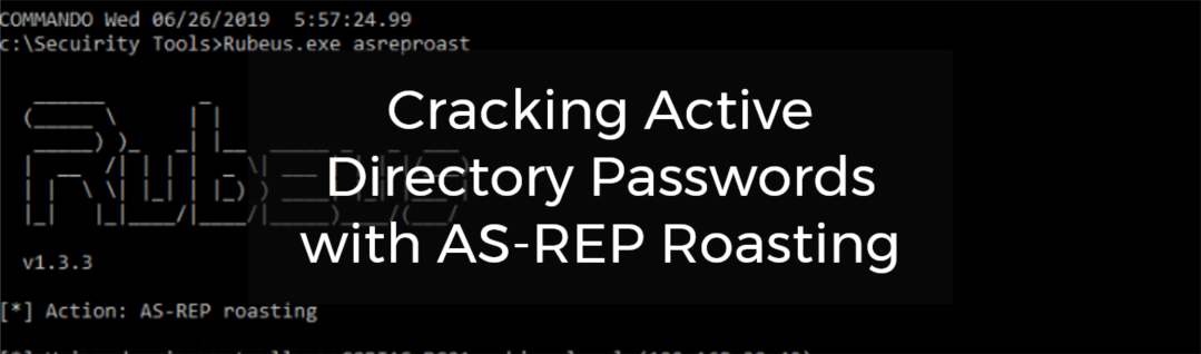 what is as rep roasting cracking active directory passwords