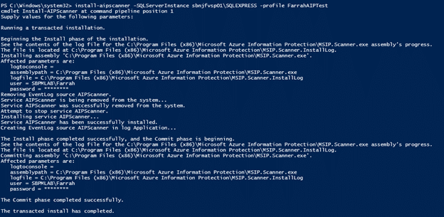 Install-AIPScanner in Powershell