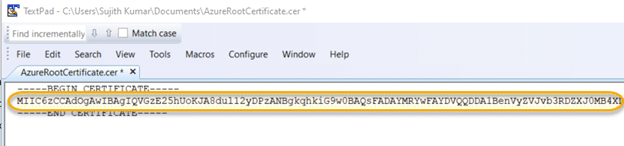 Certificate data on clipboard