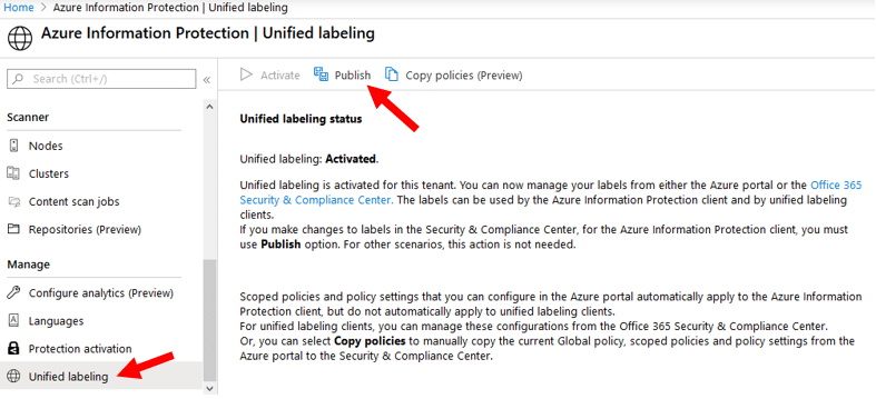 Azure Information Protection | Unified Labeling