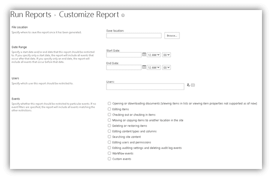 Native SharePoint Online Customize Report
