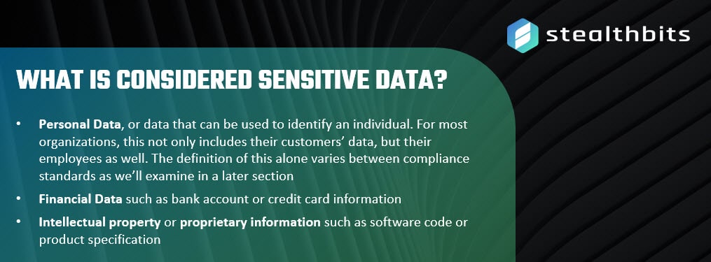What is considered sensitive data?