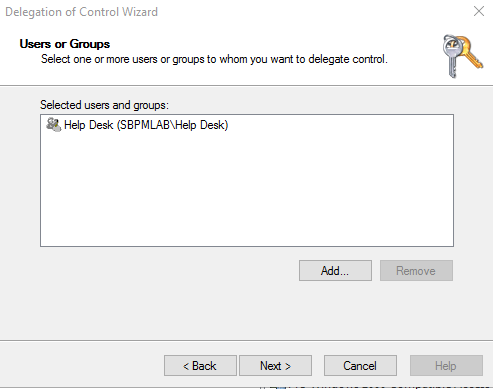 Active Directory Users or Groups